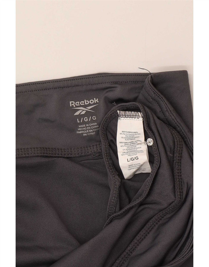 Женские спортивные шорты Reebok UK 16, большие серые, полиэстер