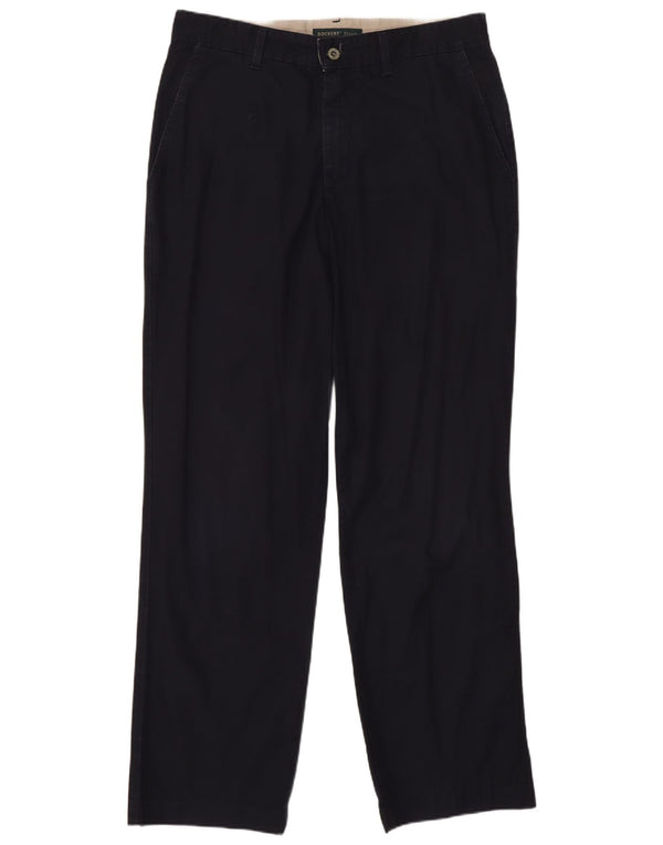 Dockers Мужские прямые брюки-чиносы W32 L29 Темно-синие, хлопок