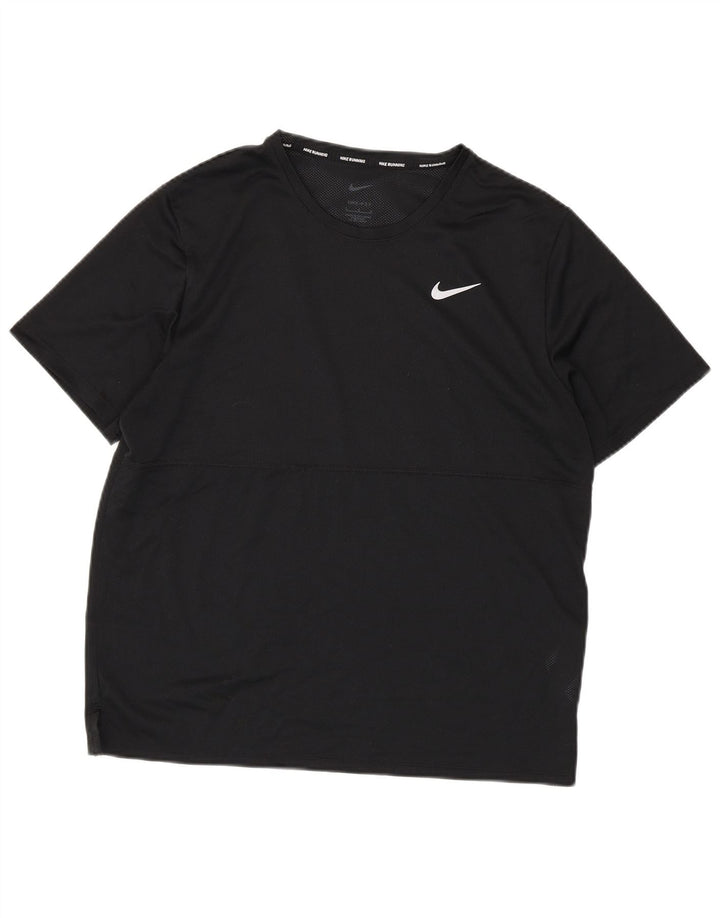 Мужская футболка для бега Nike Dri Fit, большой черный полиэстер
