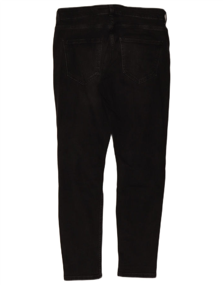 Мужские потертые джинсы скинни ZARA EU 42, большие W32 L28, черные