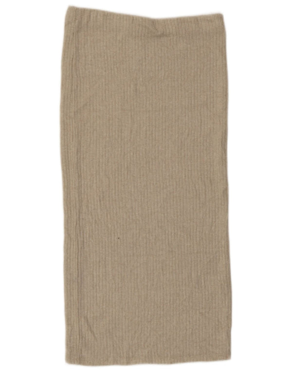 Женская юбка-миди с завышенной талией ZARA, большая, W30, серая, вискоза