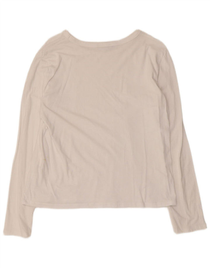 Женский топ Zara с длинным рукавом UK 18 XL, белый хлопок