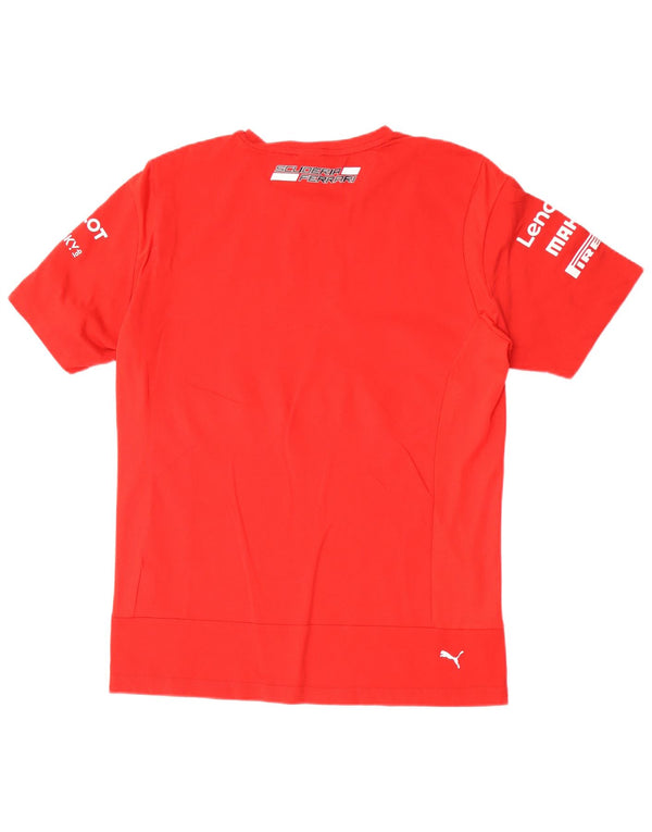 Женская футболка с рисунком Puma Ferrari Top UK 16, большой красный хлопок