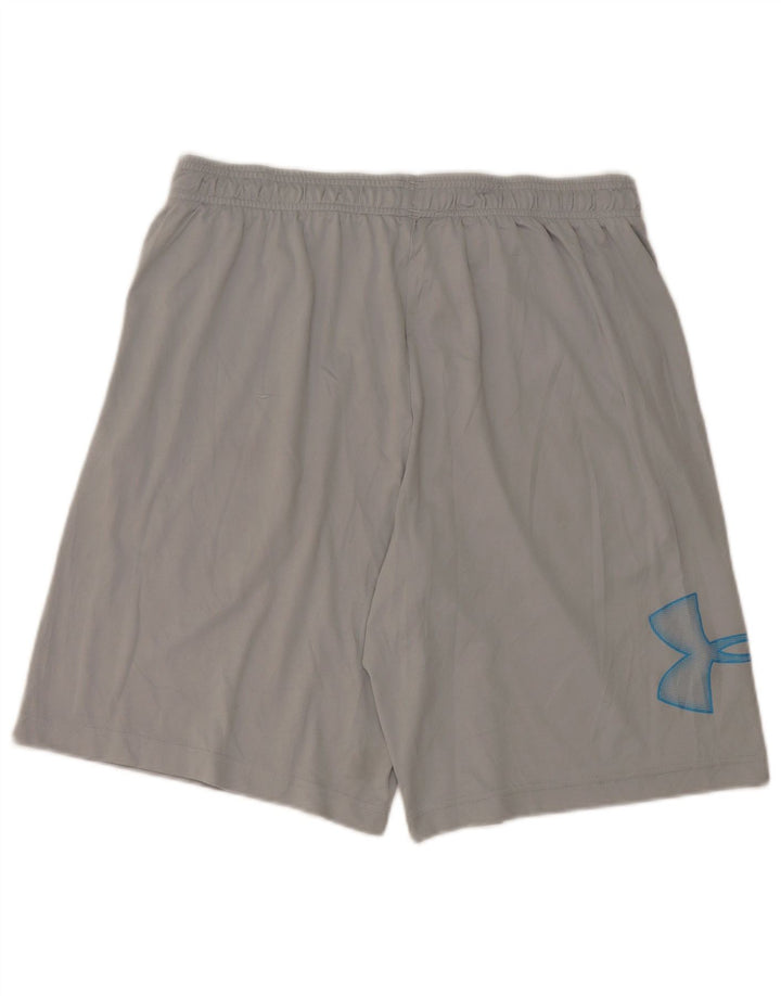 Мужские спортивные шорты с графическим рисунком UNDER ARMOR, большие размеры, серый полиэстер