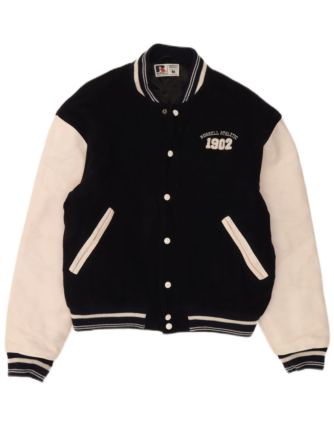 Мужская университетская куртка Russell Athletic UK 38, средний темно-синий студенческий цвет