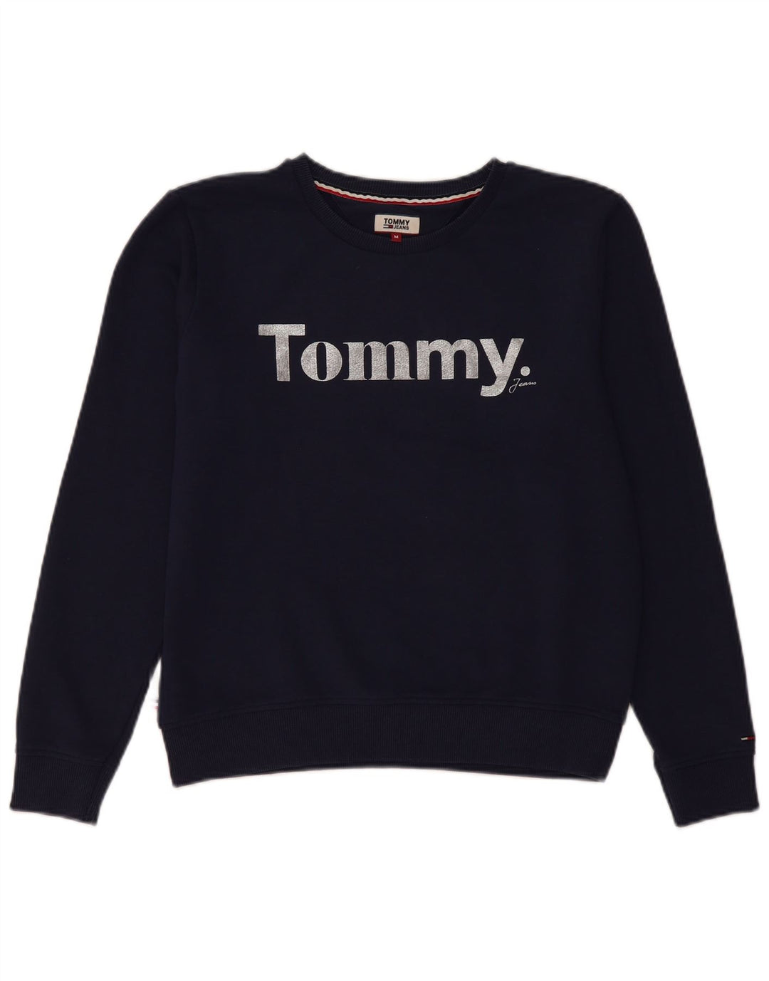 Женский свитер с рисунком Tommy Hilfiger UK 14, средний, темно-синий
