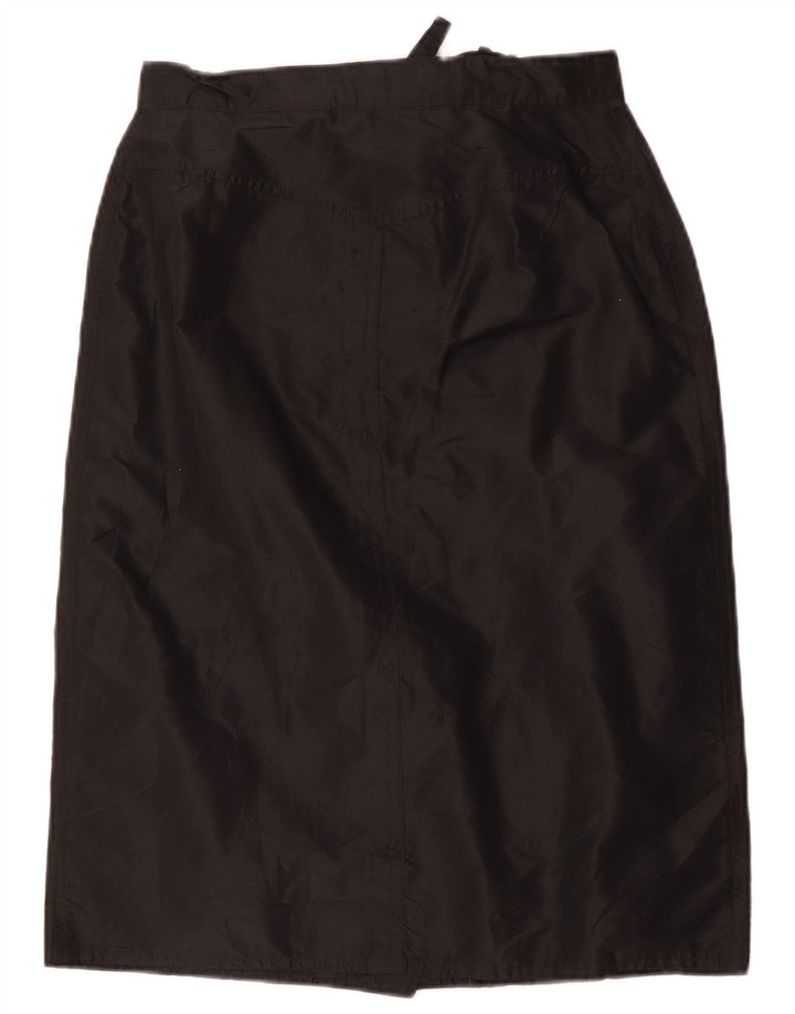 Винтажная женская прямая юбка с высокой талией W28, средний черный