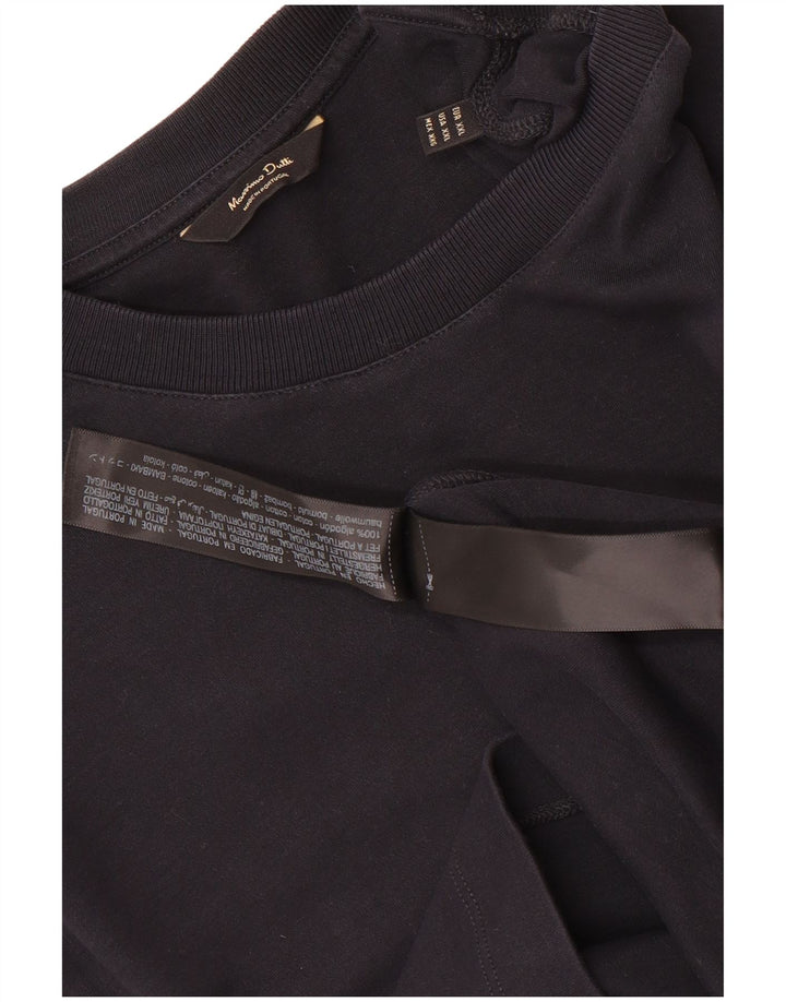 Massimo Dutti Мужская футболка Top 2XL Темно-синий хлопок