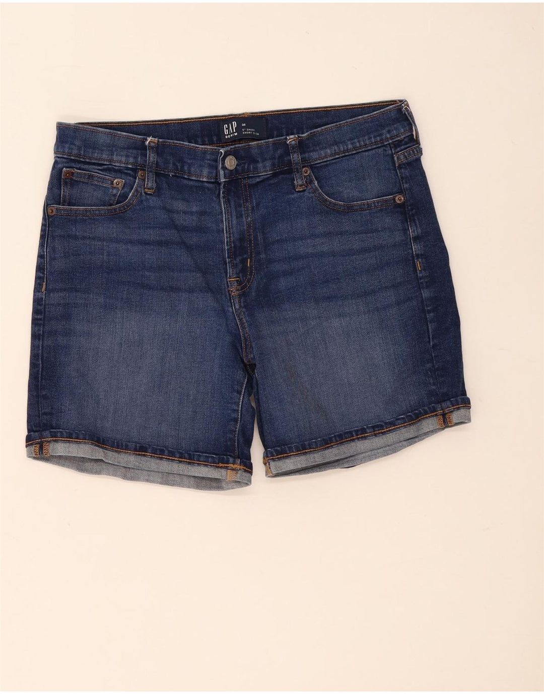 Женские джинсовые шорты Gap W30, хлопковые, среднего синего цвета