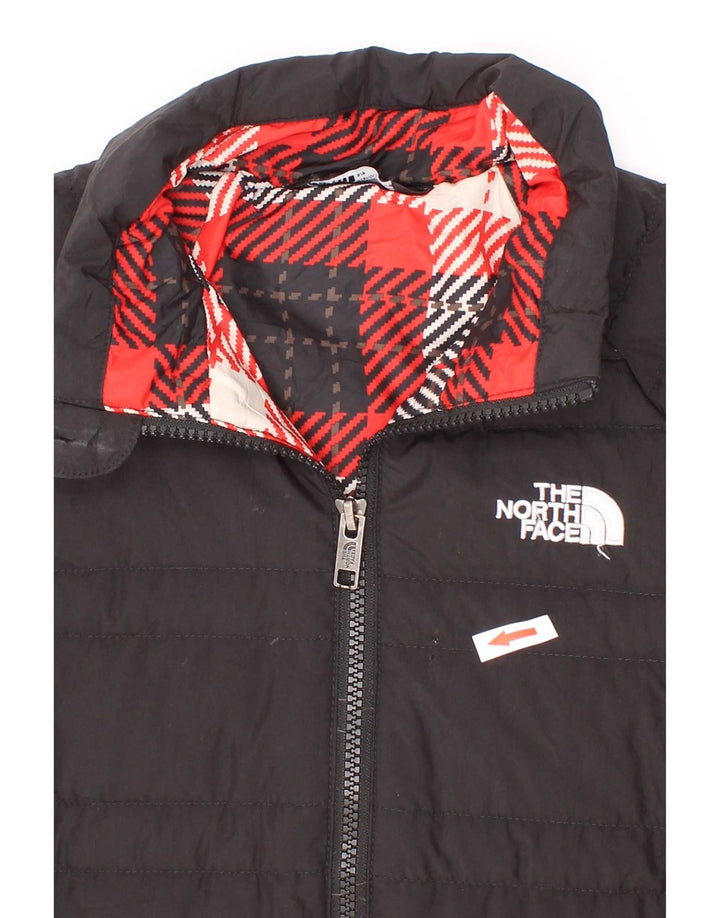 Стеганая куртка The North Face для мальчиков 7–8 лет, маленький размер, черный полиэстер