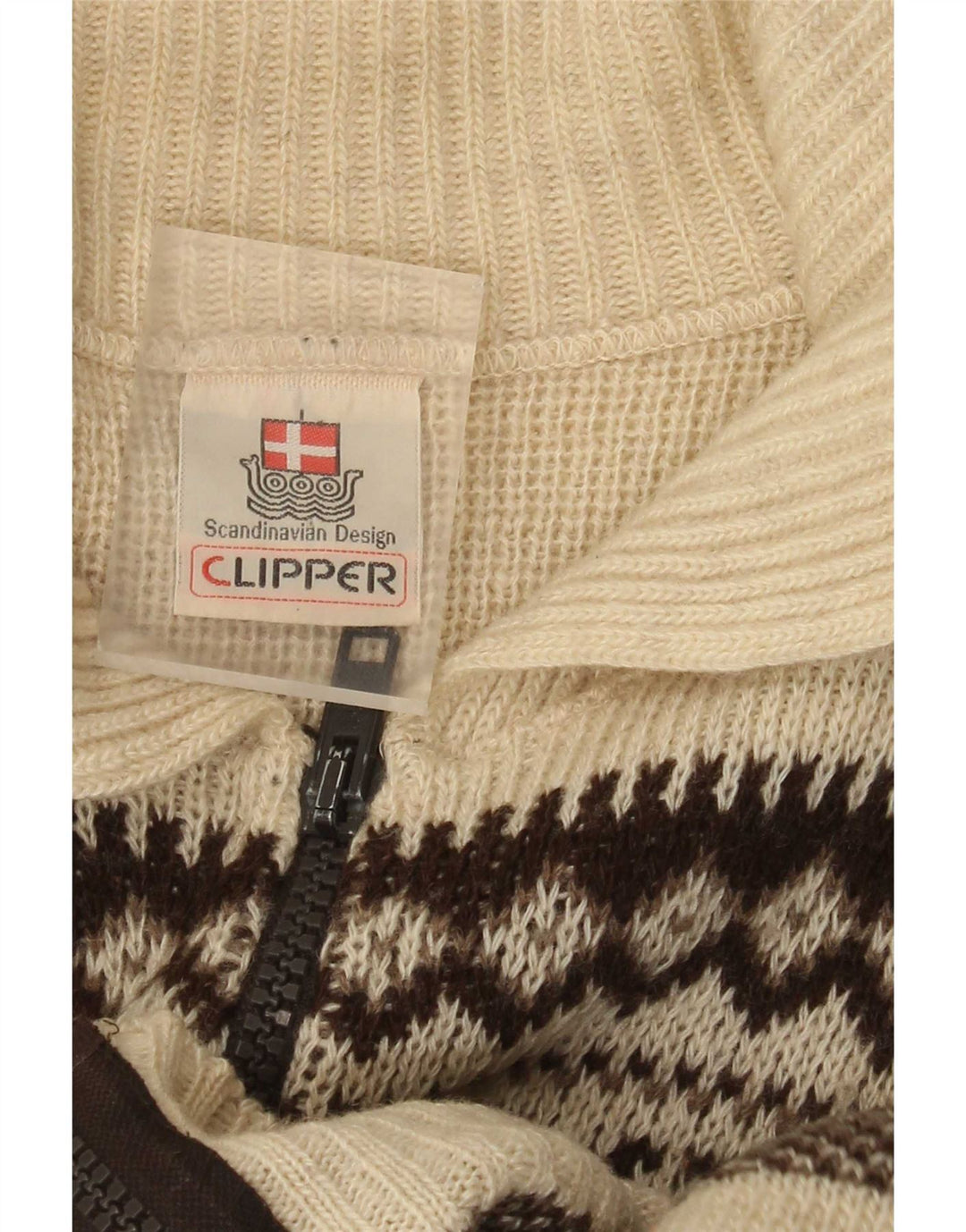 Мужской кардиган Clipper IT 54 XL Off White Fair Isle Wool