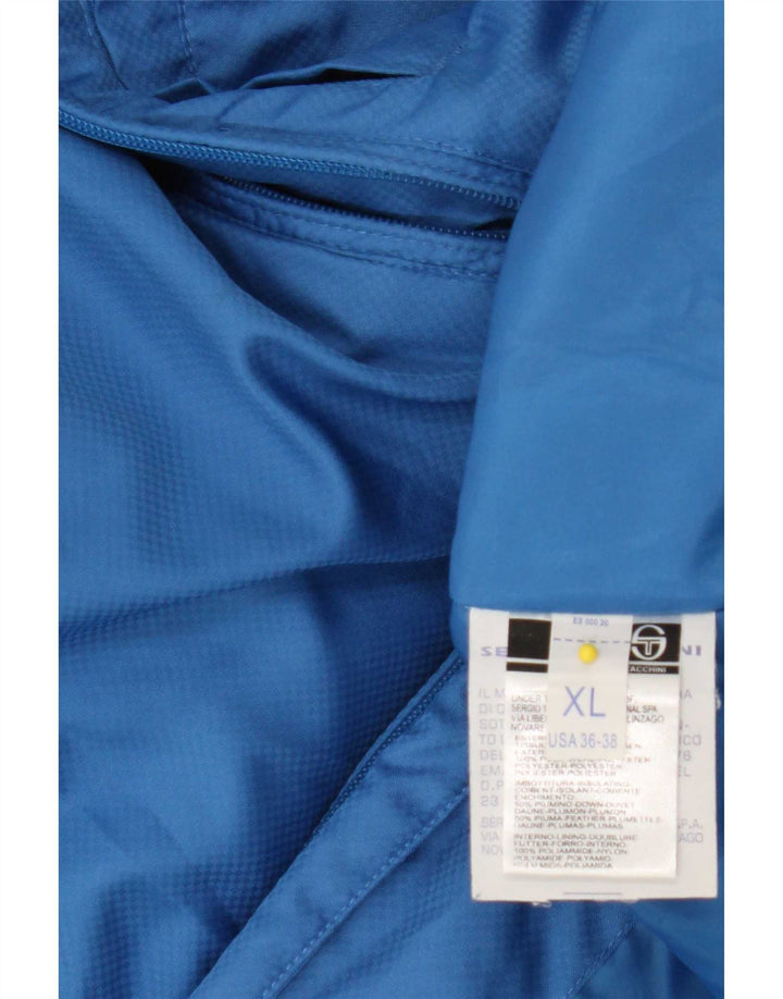 Мужская утепленная куртка с графическим рисунком Sergio Tacchini UK 42 XL синяя с цветными блоками