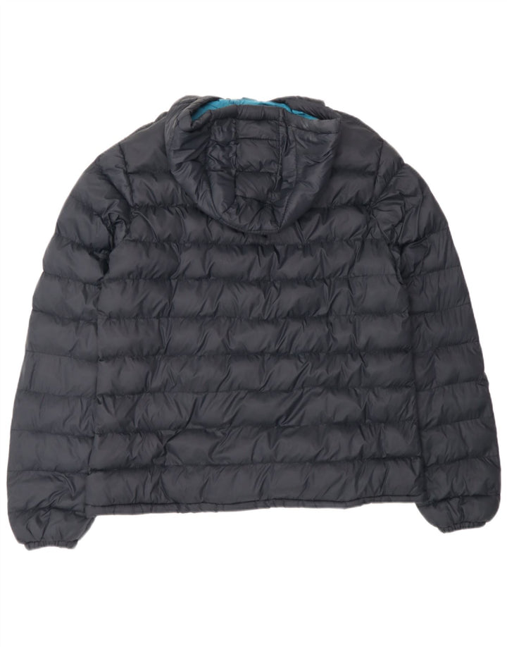 MOUNTAIN WAREHOUSE Mens Hooded Padded Jacket UK 38 Medium Black Nylon