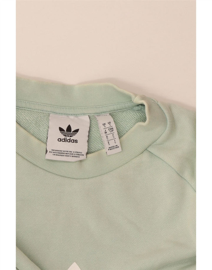 Мужской свитшот Adidas с графическим рисунком, маленький бирюзовый хлопок