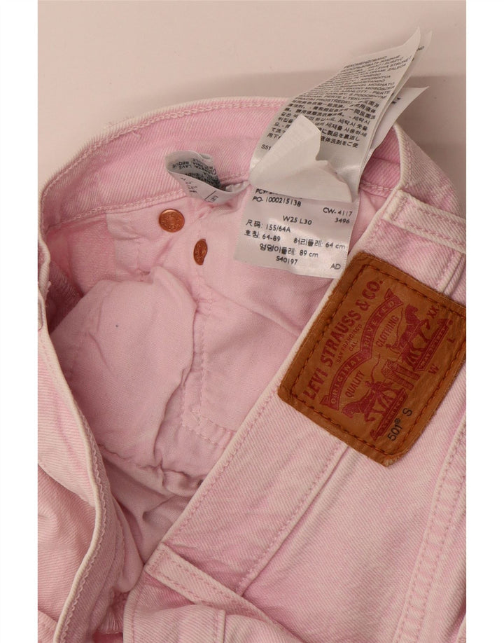 Женские прямые джинсы Levi's 501 W25 L30, розовый хлопок