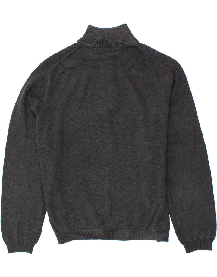 EDDIE BAUER Mens Zip Neck Jumper Sweater XL Grey Cotton Vintage Eddie Bauer and Second-Hand Eddie Bauer from Messina Hembry 