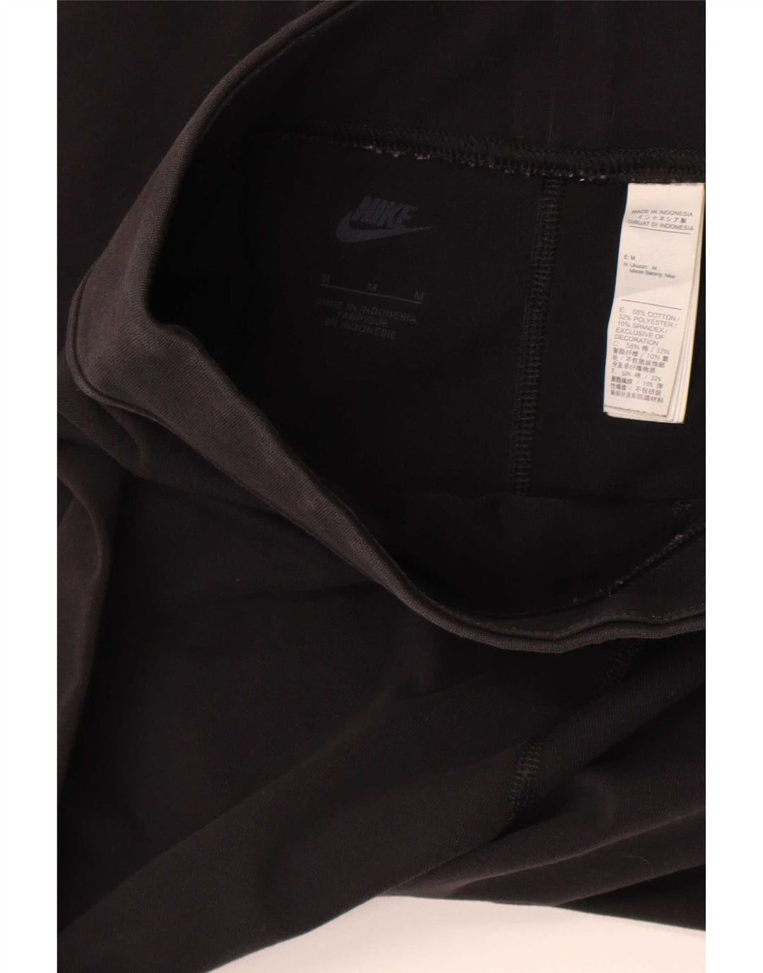 Женские леггинсы с рисунком Nike UK 12, хлопковые, средние, черные