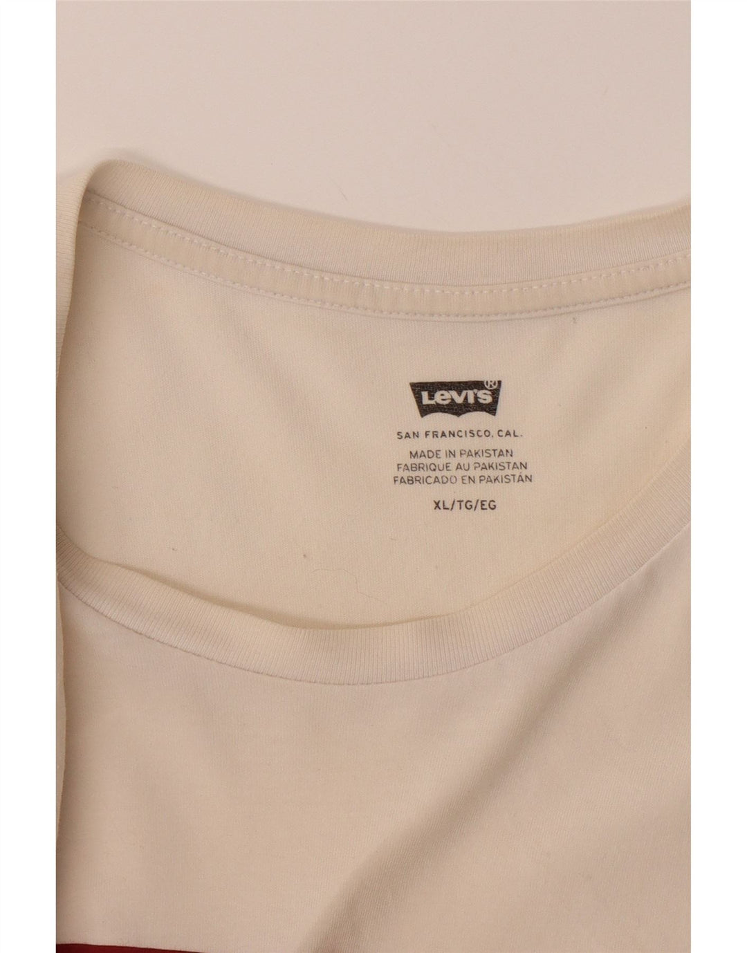 LEVI'S Mens Graphic T-Shirt Top XL White Vintage Levi's and Second-Hand Levi's from Messina Hembry 