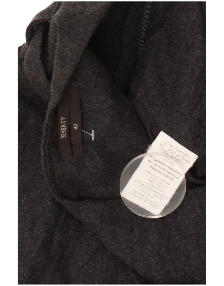 Женская юбка-трапеция Seventy IT 42 Medium W28 Серая в крапинку из натуральной шерсти
