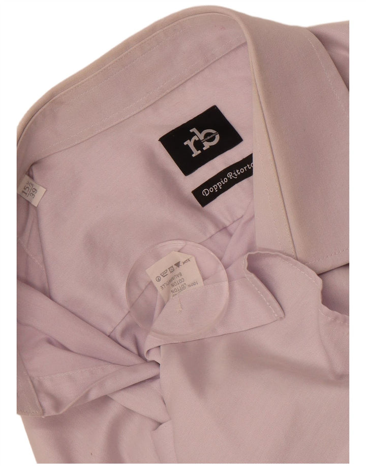ROCCOBAROCCO Mens Shirt Size 15 1/2 39 Medium Purple Cotton