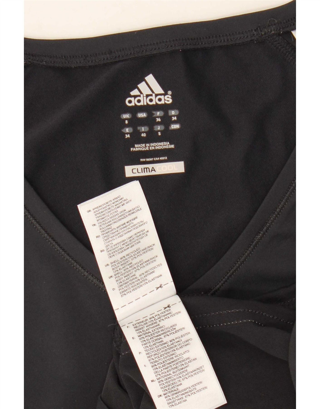Женская футболка Adidas Climacool Top UK 8, маленький серый полиэстер