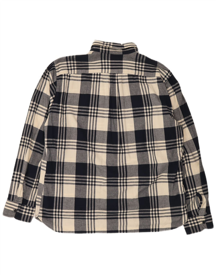 Мужская фланелевая рубашка Levi's 2XL, темно-синяя хлопковая клетка в клетку