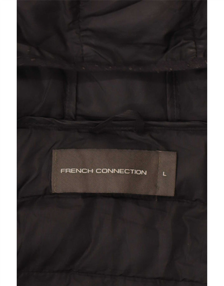 Мужская утепленная куртка с капюшоном French Connection UK 40, большая черная