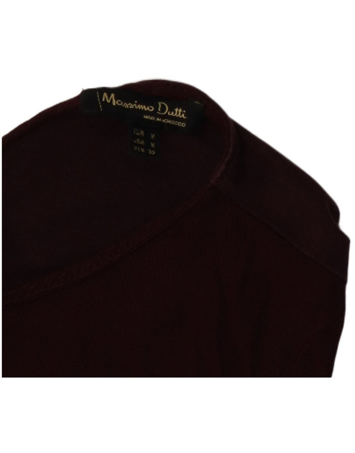 Женский топ Massimo Dutti с длинным рукавом UK 12, средний бордовый