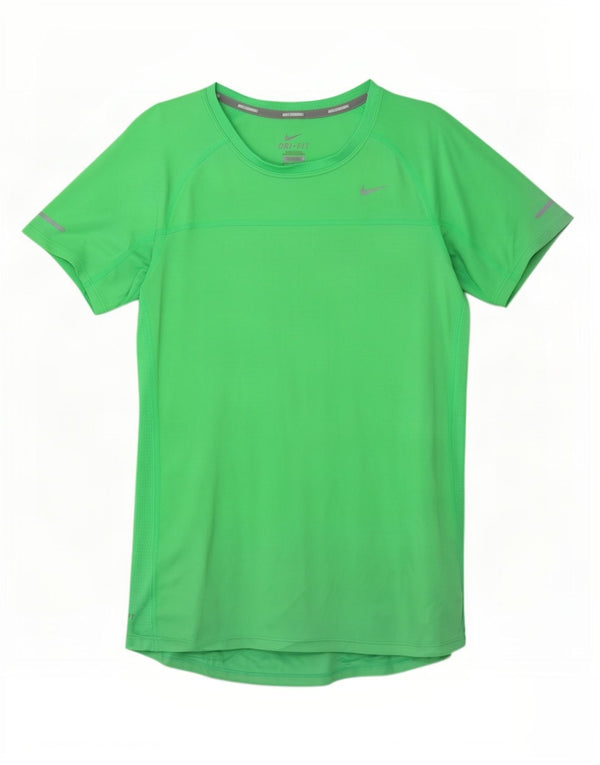 Женская футболка Nike Dri Fit Top UK 12, средний зеленый полиэстер