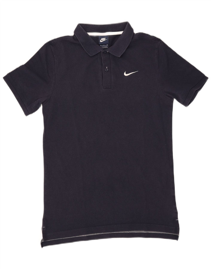 Мужская рубашка-поло Nike, маленькая, темно-синяя, хлопковая