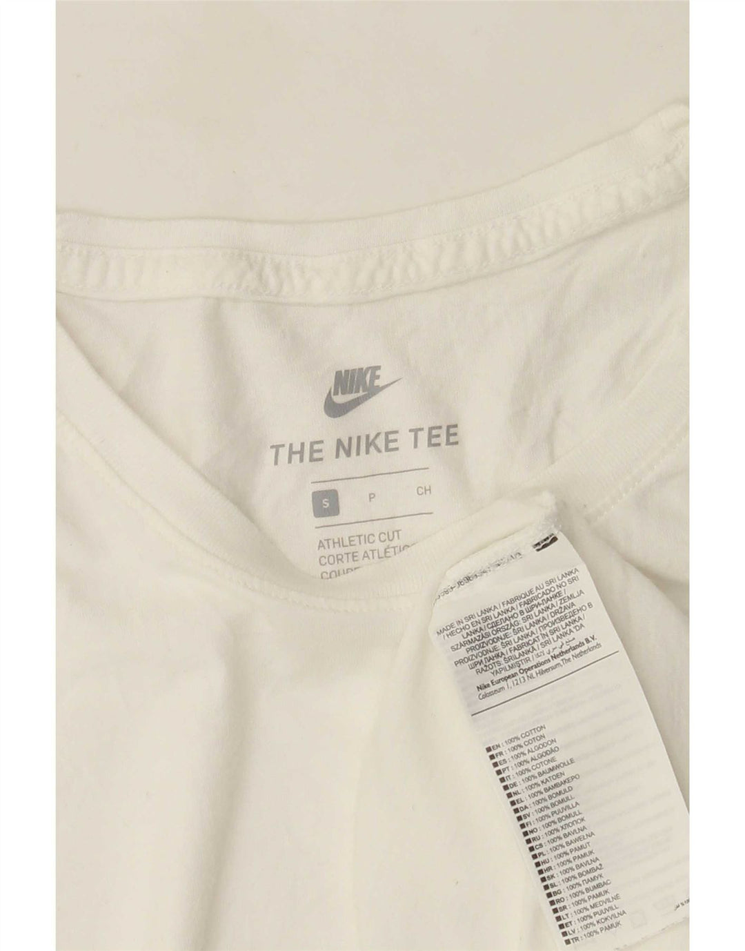 Мужская футболка спортивного кроя Nike, маленький белый хлопок