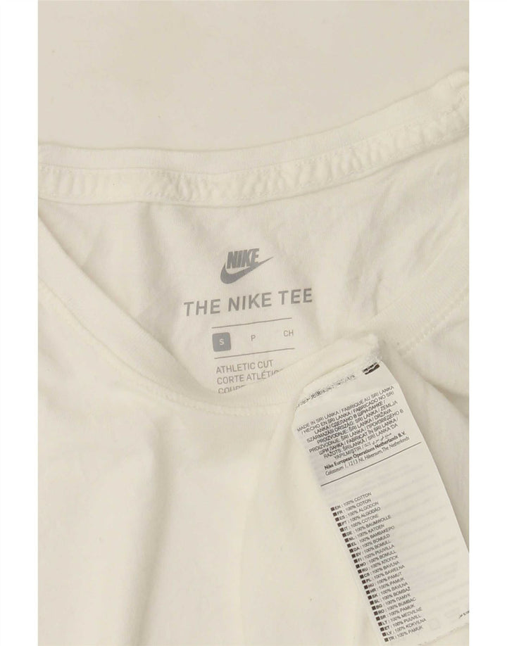 Мужская футболка спортивного кроя Nike, маленький белый хлопок