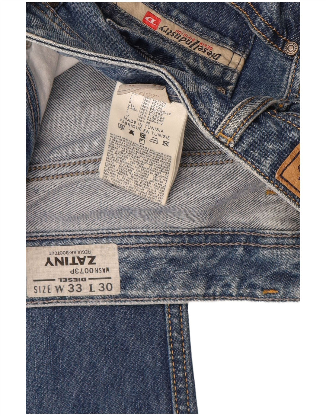 Женские джинсы Diesel Zatiny Regular Bootcut W33 L30, синие, хлопок