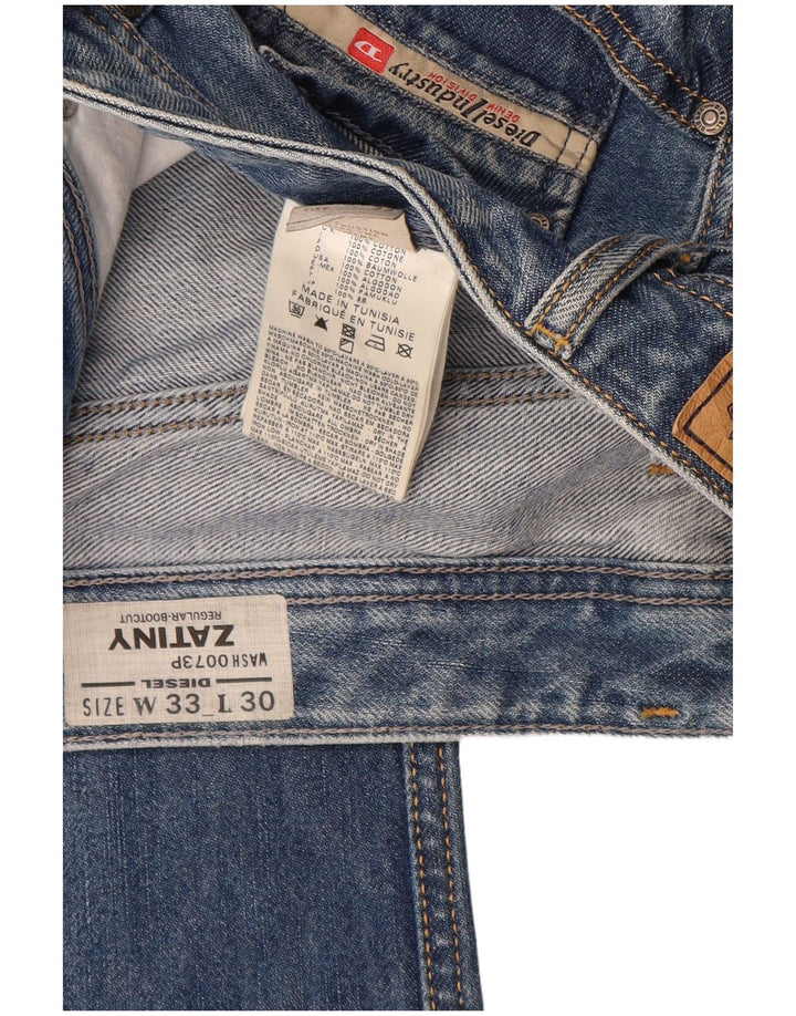 Женские джинсы Diesel Zatiny Regular Bootcut W33 L30, синие, хлопок