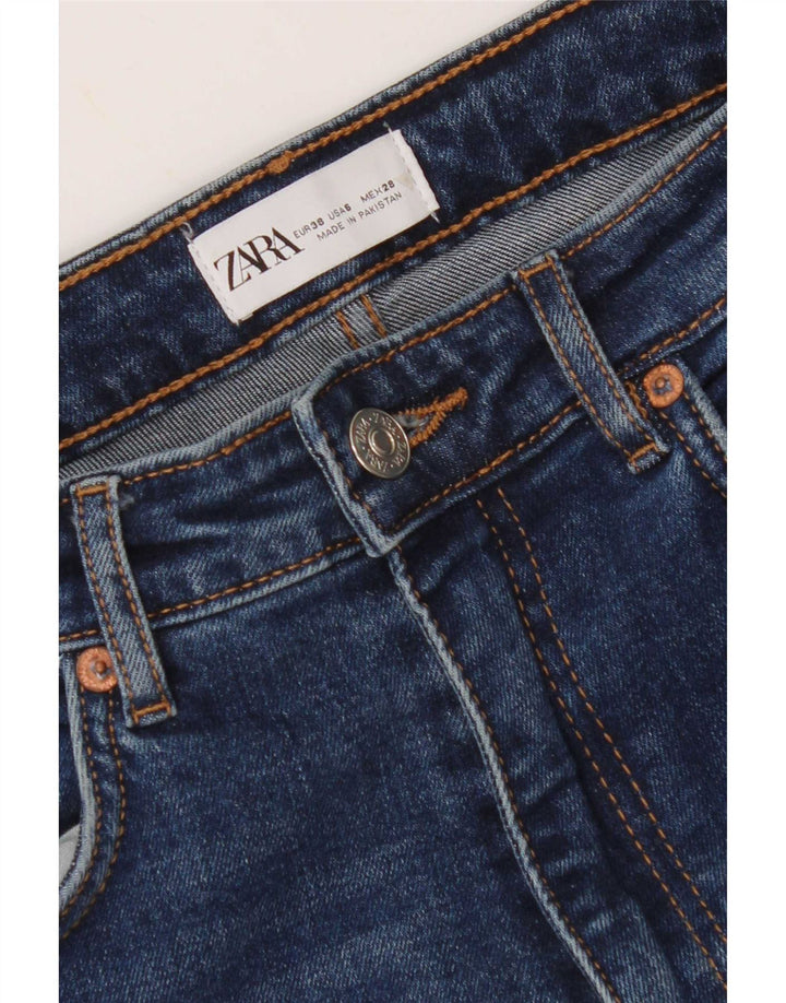 Женские прямые джинсы Zara EU 38, маленькие W28 L33, синие