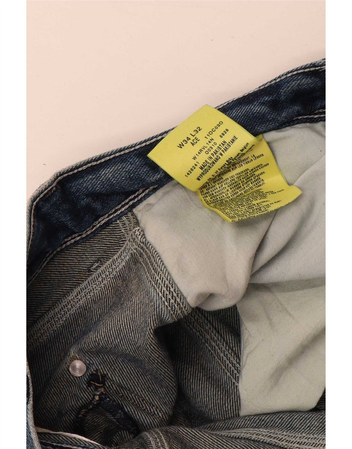 Мужские прямые джинсы Wrangler Ace W34 L32, синие, хлопок