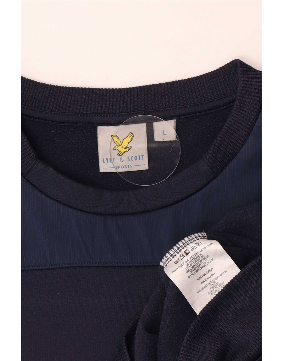 Мужской свитер Lyle & Scott, большой темно-синий полиэстер