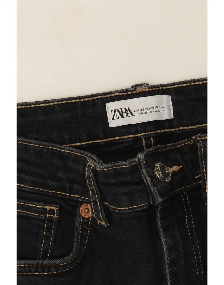 Женские укороченные джинсы Zara Bootcut EU 42, большие W32 L26, черные