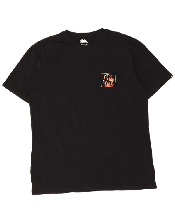 Мужская футболка Quiksilver стандартного кроя с рисунком, топ 2XL, черный хлопок