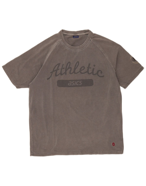Мужская футболка с рисунком Asics Top XL Серая