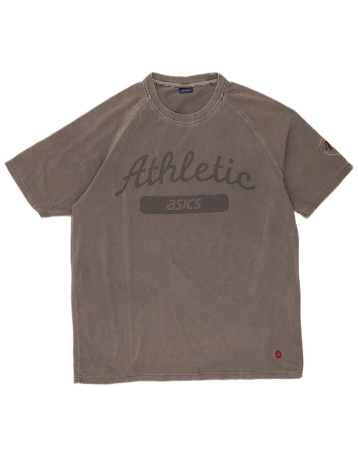 Мужская футболка с рисунком Asics Top XL Серая