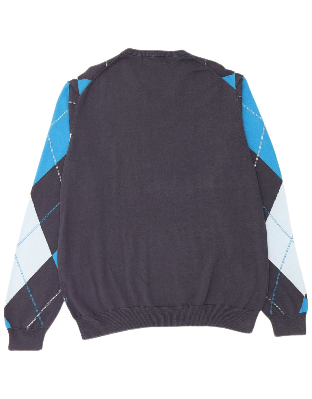 Мужской джемпер с v-образным вырезом LYLE & SCOTT 2XL темно-синий аргайл/бриллиант