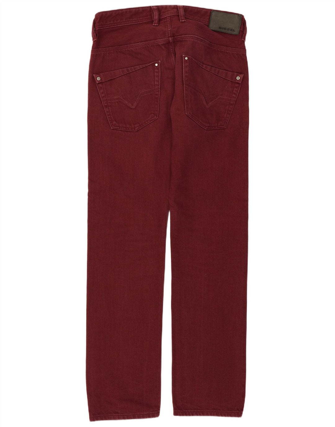 Мужские джинсы Diesel Krooley Regular Slim W30 L30, бордовый хлопок