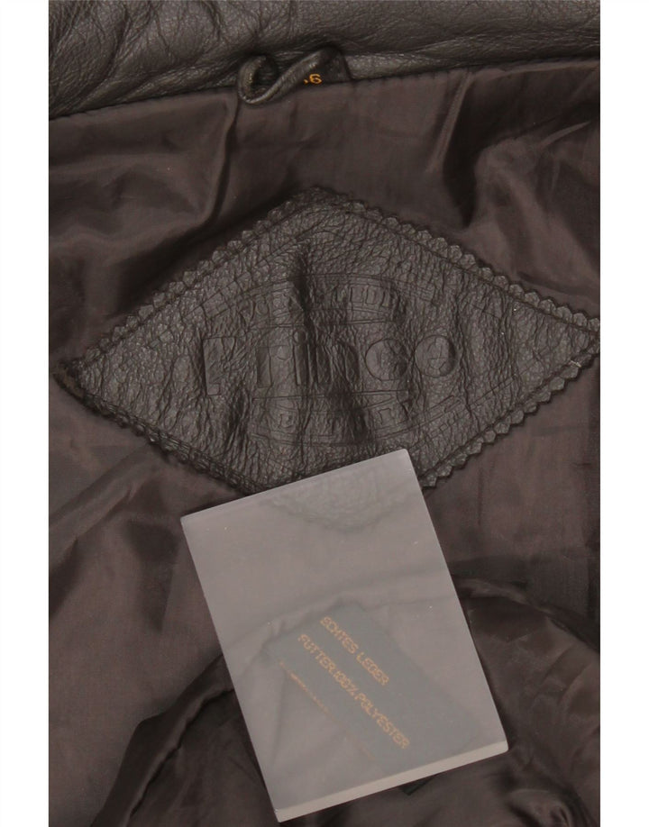 Мужской кожаный жилет Prince EU 56 3XL, черный кожаный