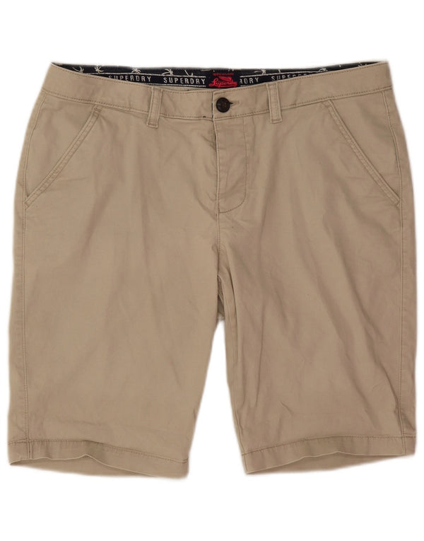 Женские шорты чинос Superdry, большие размеры W34, бежевый хлопок