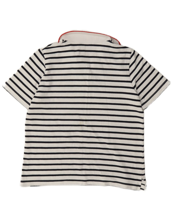 Женская рубашка-поло Crew Clothing UK 12, хлопок в белую полоску среднего размера