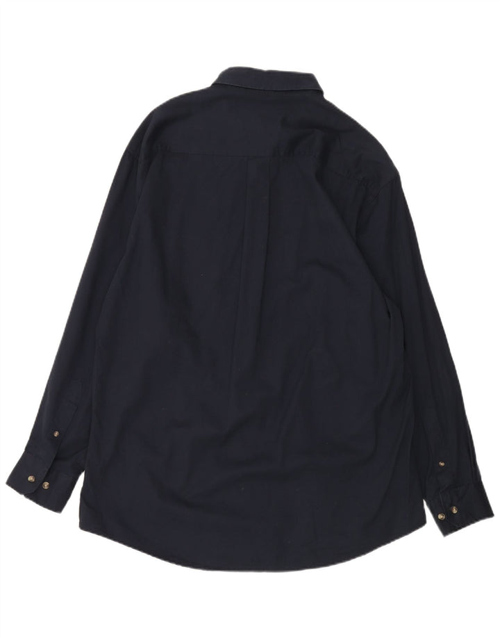 Мужская рубашка Dockers среднего размера, темно-синяя, хлопковая