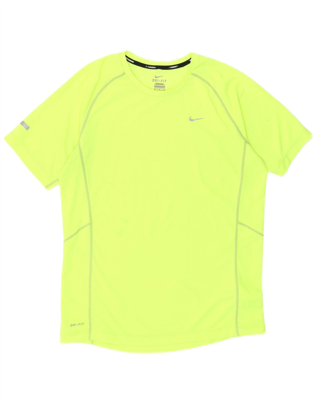 Мужская футболка Nike Dri Fit из полиэстера среднего желтого цвета