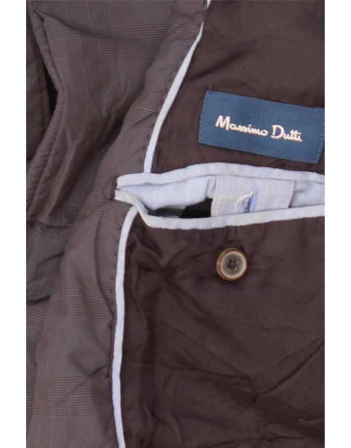 Мужская куртка Massimo Dutti UK 40, большая темно-синяя клетка в клетку из ацетата