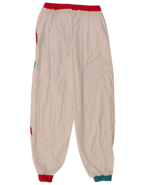 ВИНТАЖНЫЕ женские спортивные брюки Джоггеры UK 14, средний белый цвет с блоками